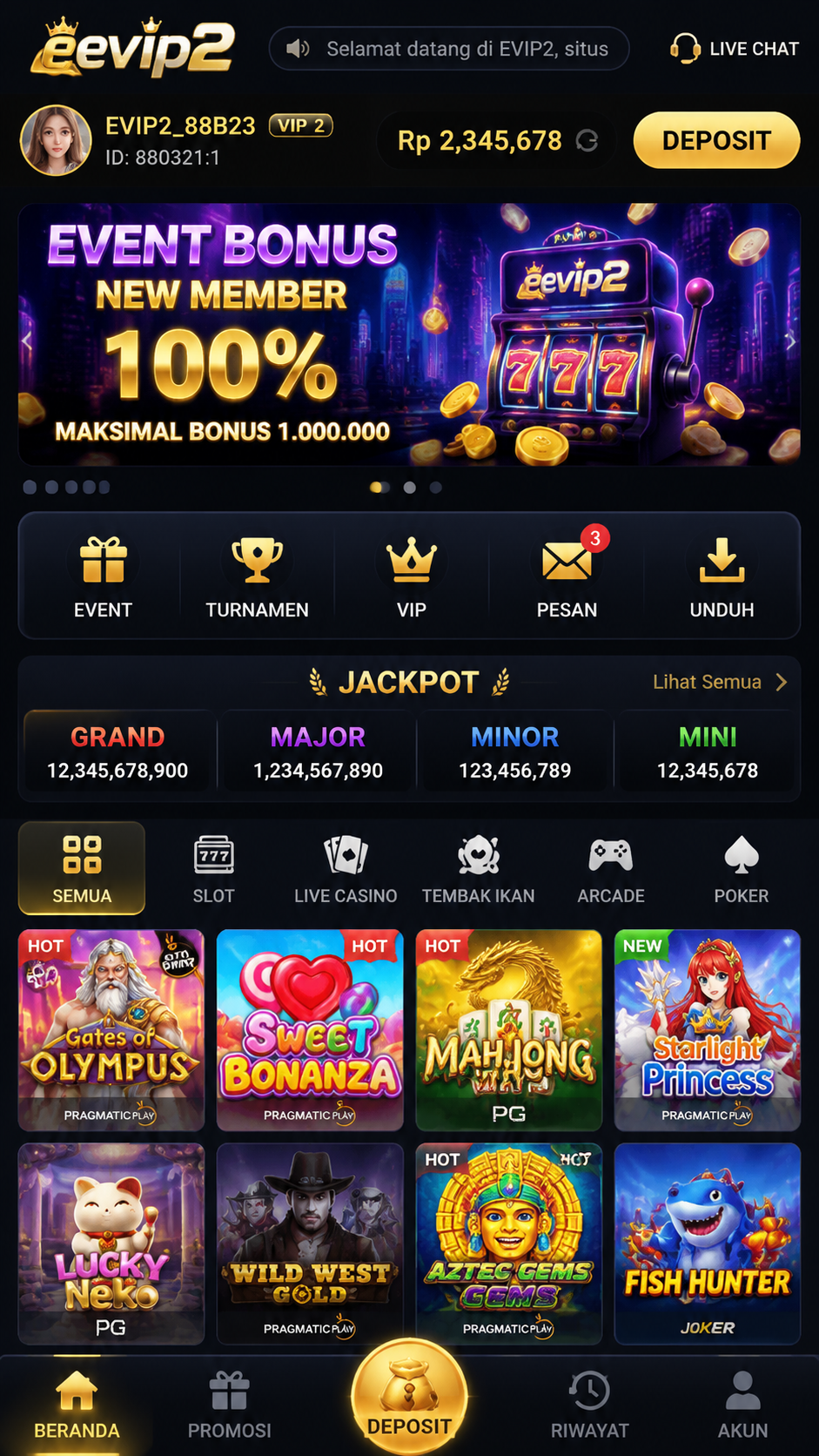 Screenshot 1 evip2